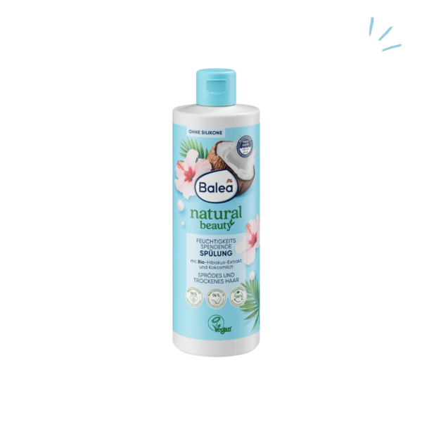 Après-shampooing Natural Beauty Extrait d'hibiscus bio et lait de coco, 350 ml