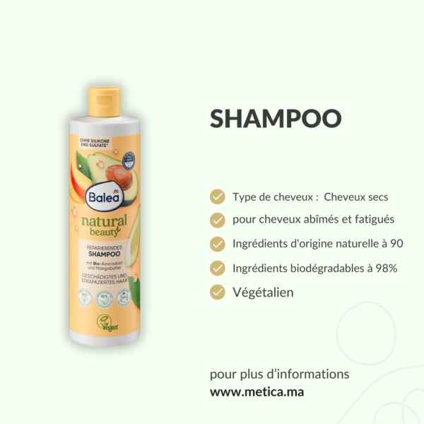 SHOP NOW. (10) Shampooing Natural Beauty à l'huile d'avocat bio et au beurre de mangue, 400 ml